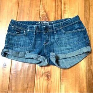 Abercrombie Kids Girls Denim Shorts Roll Up Cuff Size 14